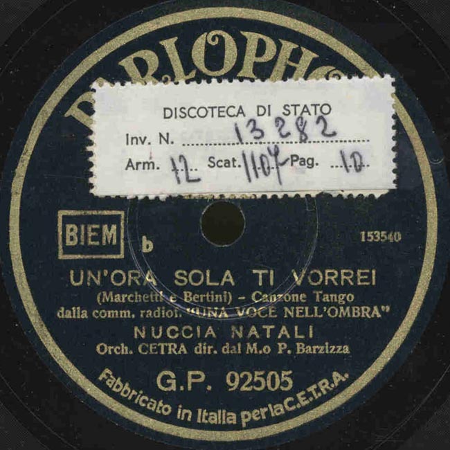 Un Ora Sola Ti Vorrei Canzone Italiana